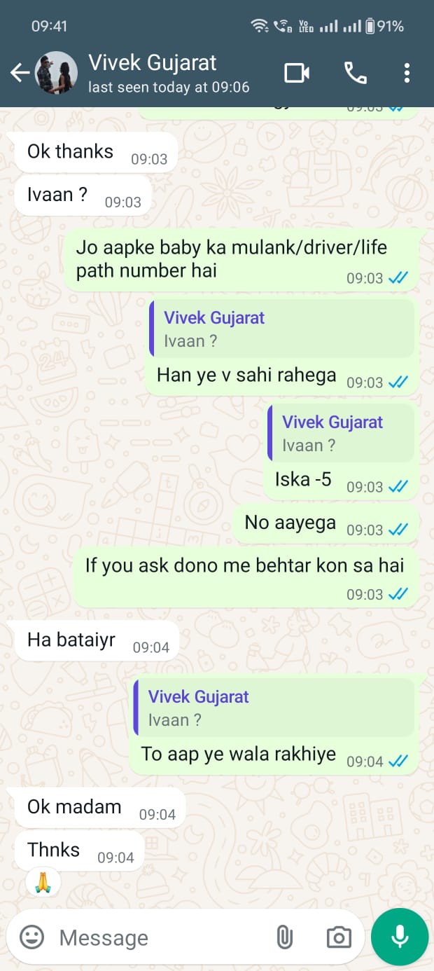 Choosing between two names for their son