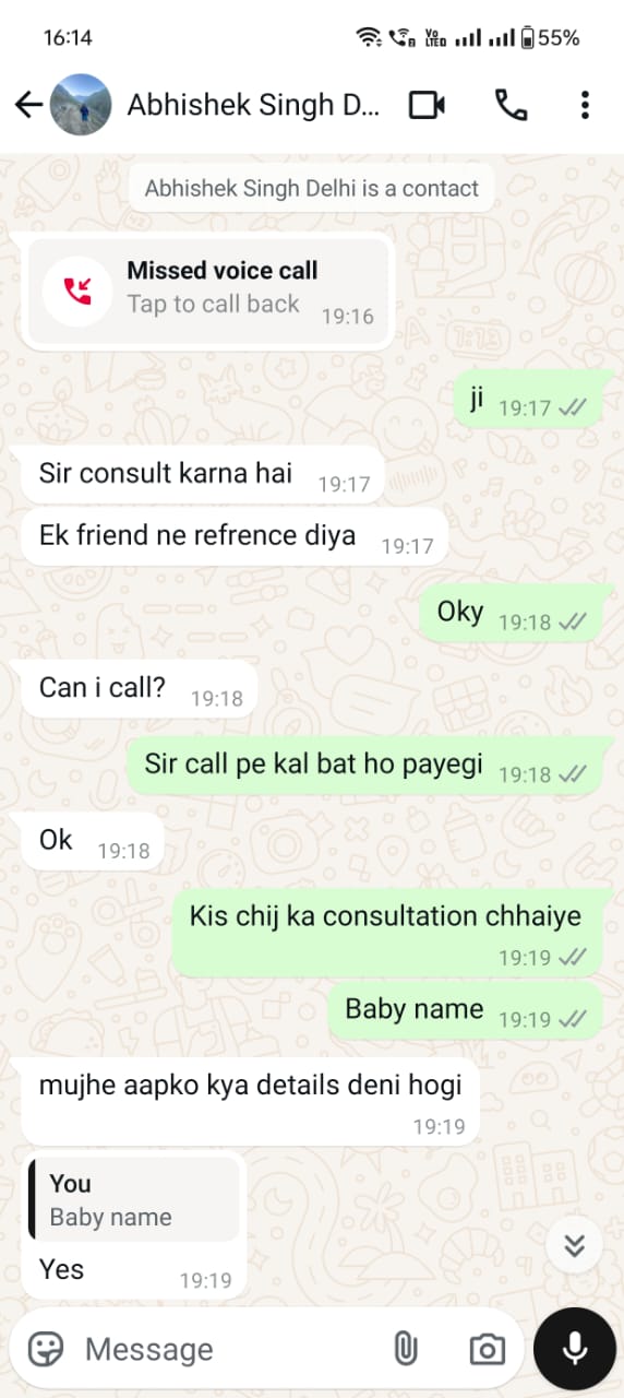 A parent who came to us through a friend