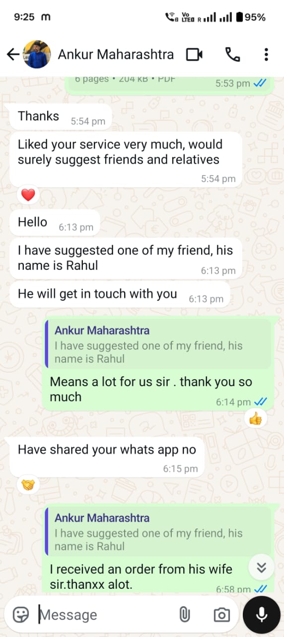 A parent who sent friends and family to us